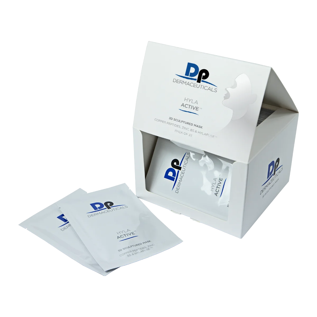 HylaActive 3D Sculptured Mask, Doos van 33 stuks - Dpd ha mask 33 - DPD-HA-MASK-33